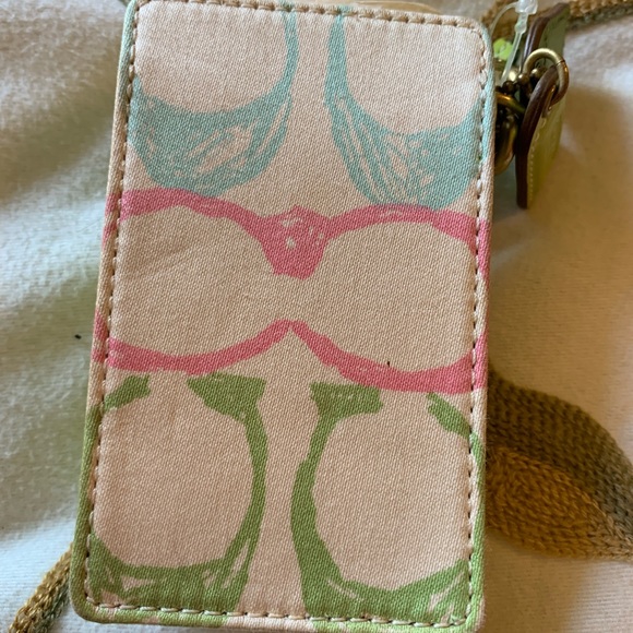 NWT Coach multicolored signature fabric with green leather ipod case - Picture 3 of 6